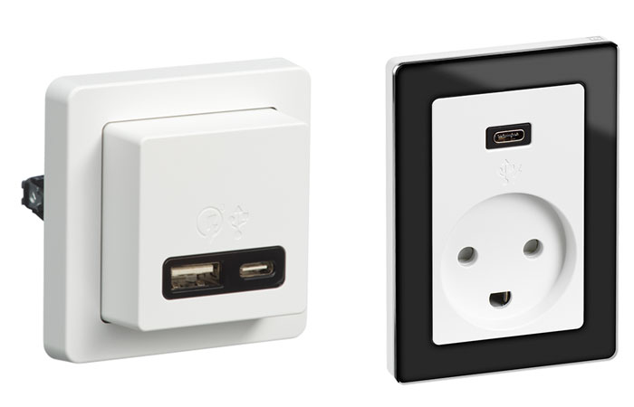 Oplad med USB-C og USB-A billede